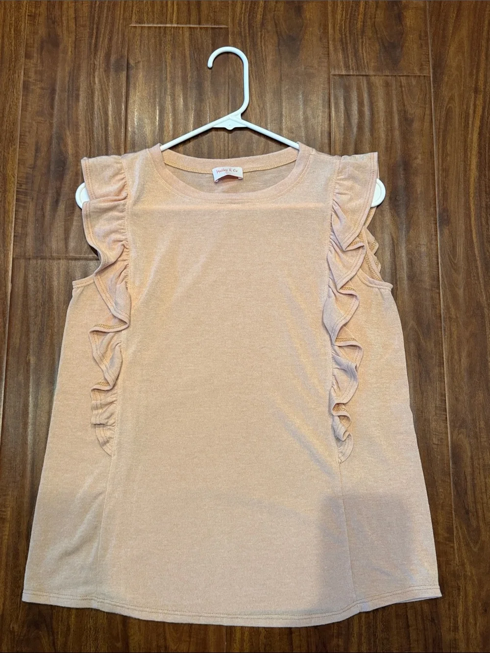Blush Ruffle Sleeve Tank Top - Picture 1 of 3